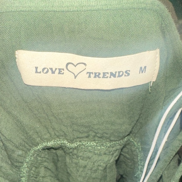 100% cotton tie front Olive Green Matching set | Sz Small - Picture 4 of 5